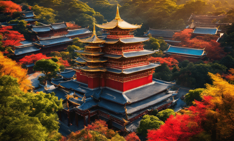 An image that showcases the serene beauty of Asia's finest Buddhist temples