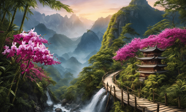 An image capturing the breathtaking beauty of Asia's top hiking trails