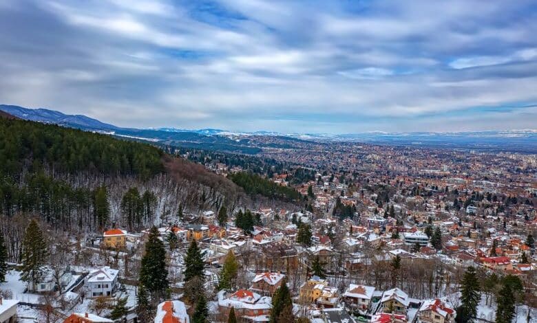 mountain city Sofia Bulgaria